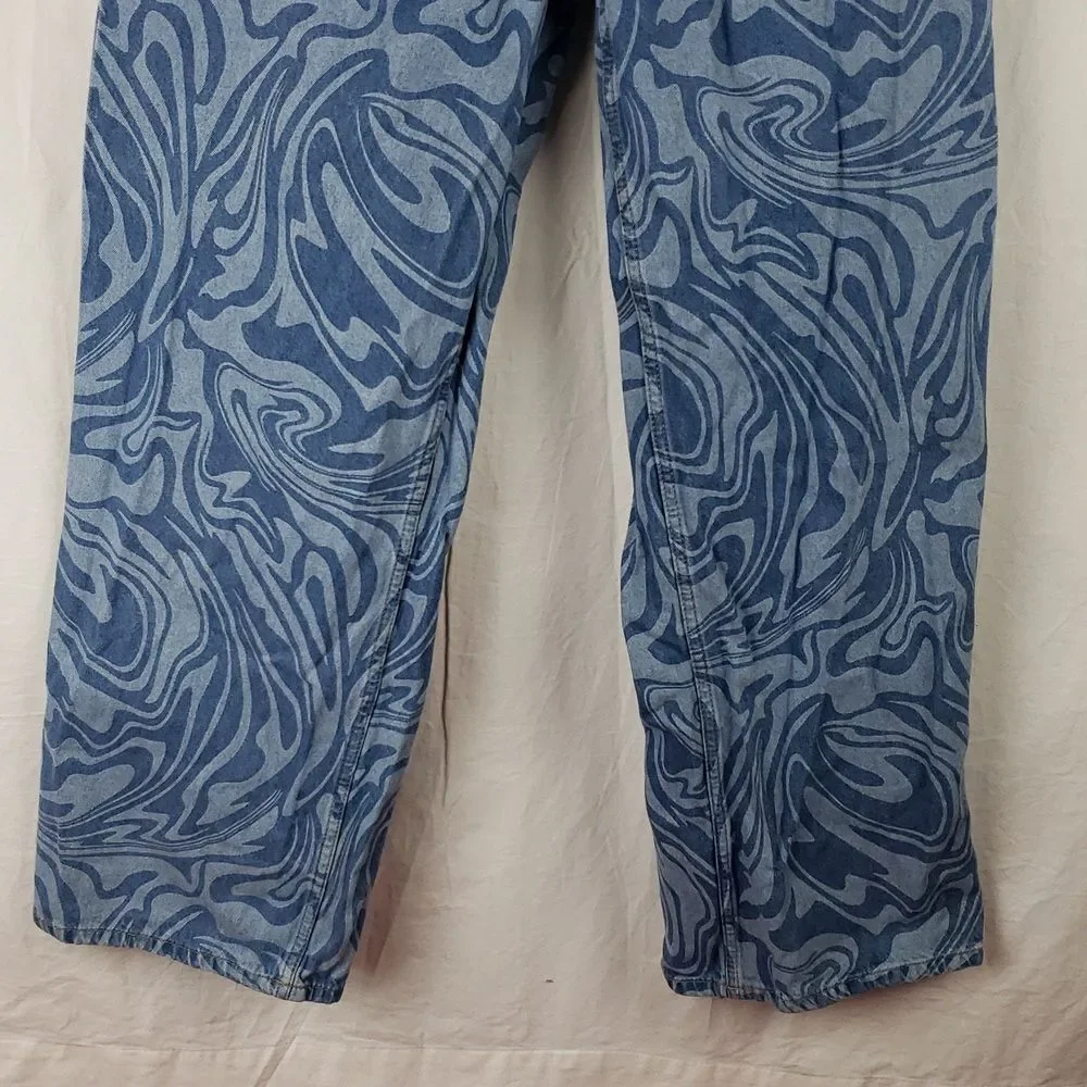 Divided H&M Women's 10 Swirl Blue Jeans - Picture 4 of 15